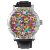Floral Multicolored Flowers Pattern-36355