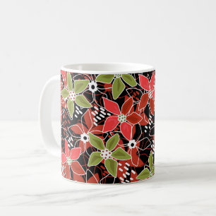 Floral multicolored sketch retro autumn coffee mug