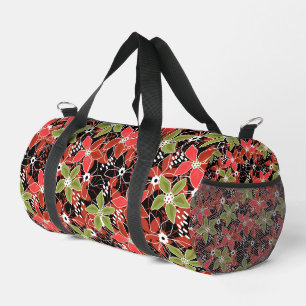 Floral multicolored sketch retro autumn  duffle bag