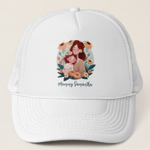 Floral Mum and Daughter Trucker Hat