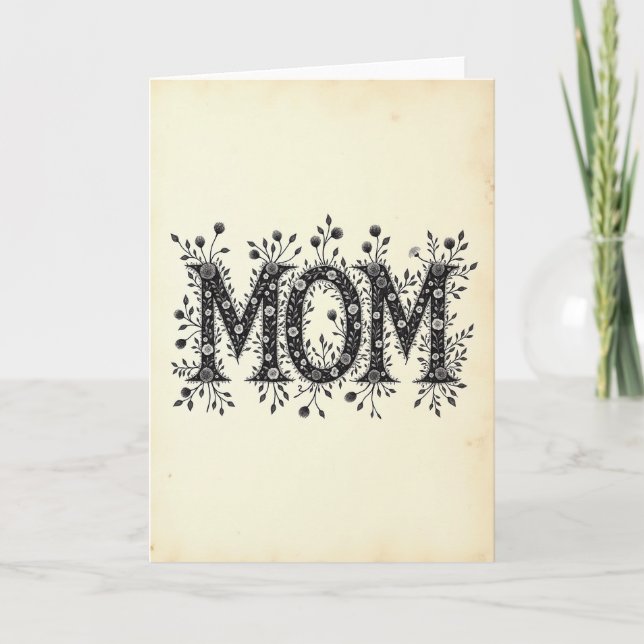 Floral Mum Botanical Card (Front)