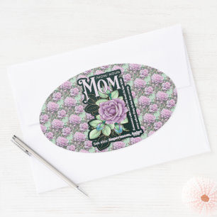 Floral Mum Definition All Over Print Print Oval Sticker