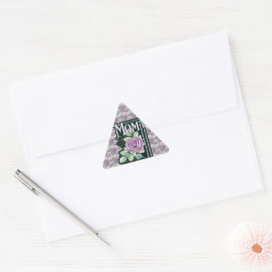 Floral Mum Definition All Over Print Print Triangle Sticker