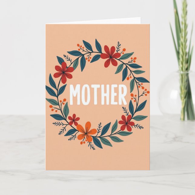 Floral Mum Love Card (Front)
