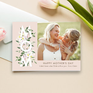 Floral Mum Mother's Day Photo Card