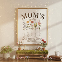 Floral Mum’s Garden Watercolor Pink Flowers