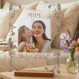 Floral Mum the Heart of it All Photo Acrylic Sign