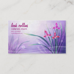 floral mummy calling card