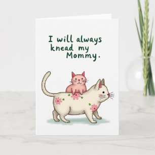 Floral Mummy Cat Love Card