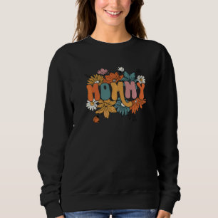 Floral Mummy Life Thankful Mummy Thanksgiving Moth Sweatshirt