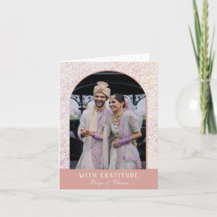 Floral Mundap Arch Wedding Thank You Card