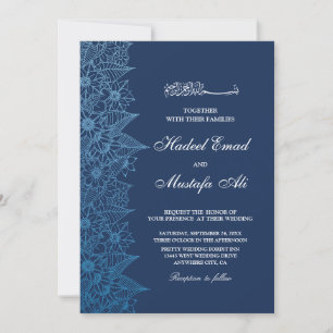 floral muslim wedding invitation