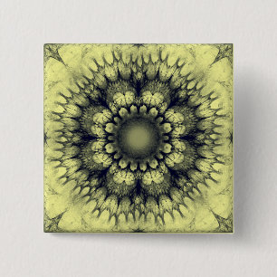 Floral mystical ornament 15 cm square badge