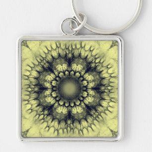 Floral mystical ornament key ring