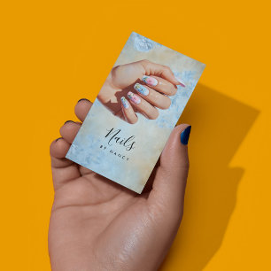 Floral Nail Art Pastel  Business Card