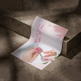 Floral Nail Spa Design Poster