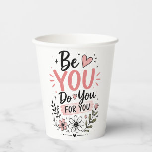 Floral Name Custom Coffee Mug Watercolor Flower Paper Cups