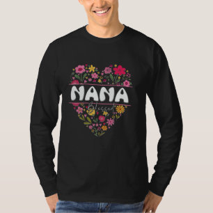 Floral Nana Mother's Day Cute Mum Blessed Mummy Na T-Shirt