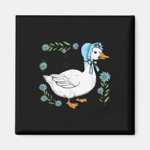 Floral Nanny Goose Cute Silly Goose Mothers Day Wo Magnet