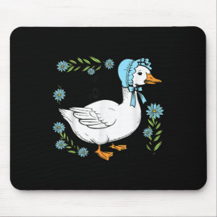 Floral Nanny Goose Cute Silly Goose Mothers Day Wo Mouse Pad