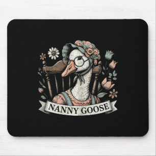 Floral Nanny Goose Funny Nana Goose Floral Mothers Mouse Pad