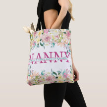 Floral Nanny split Monogram with grandkids names