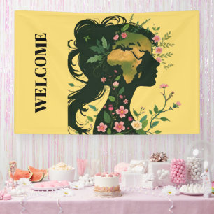 Floral Nature Goddess Eco Design BANNER