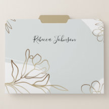 Floral Nature Inspired Personalised File Folder