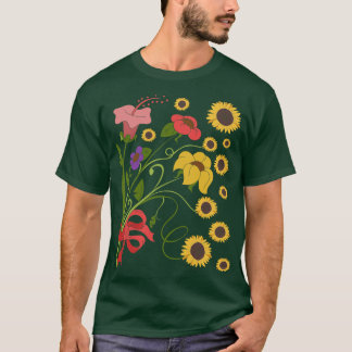 Floral Nature Plants Botany Wildflowers Botanical T-Shirt