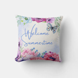 Floral Nature Welcome Summertime Cushion