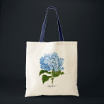 Floral Navy Blue Hydrangea Botanical Personalised Tote Bag<br><div class="desc">Floral Navy Hydrangea Botanical Personalised Tote Bag</div>