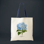 Floral Navy Blue Hydrangea Botanical Personalised Tote Bag<br><div class="desc">Floral Navy Hydrangea Botanical Personalised Tote Bag</div>