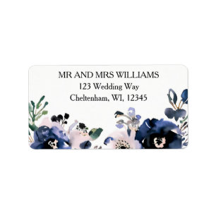 floral,navy blue wedding,navy and pink,elegant,wat label
