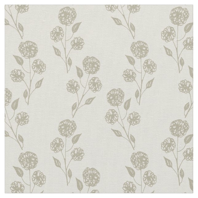 Floral Neutral Fabric (Close Up)
