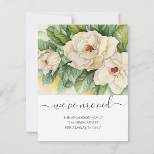 Floral New Address Magnolia Moving Announcement