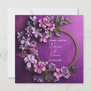 Floral Nikkah invitation 