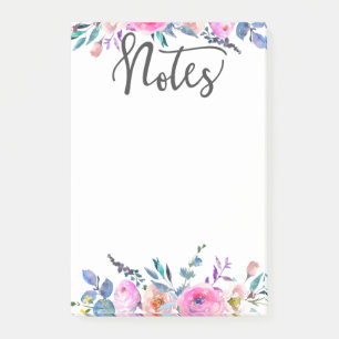 Floral Note 4x6 Post-it Notes