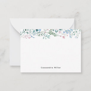 Floral Note Card Elegant Spring Minimalist