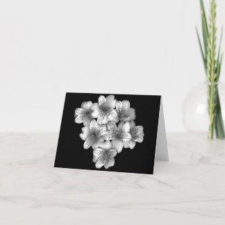 Floral Note Card of Silver Posy