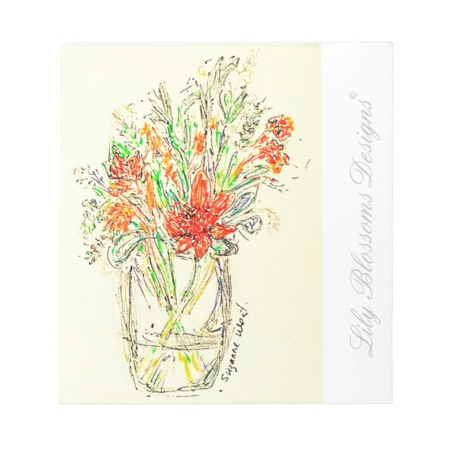 Floral notebook notepad (Front)