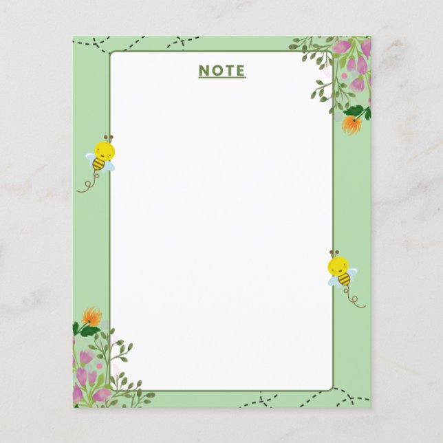 Floral Notepad (Front)
