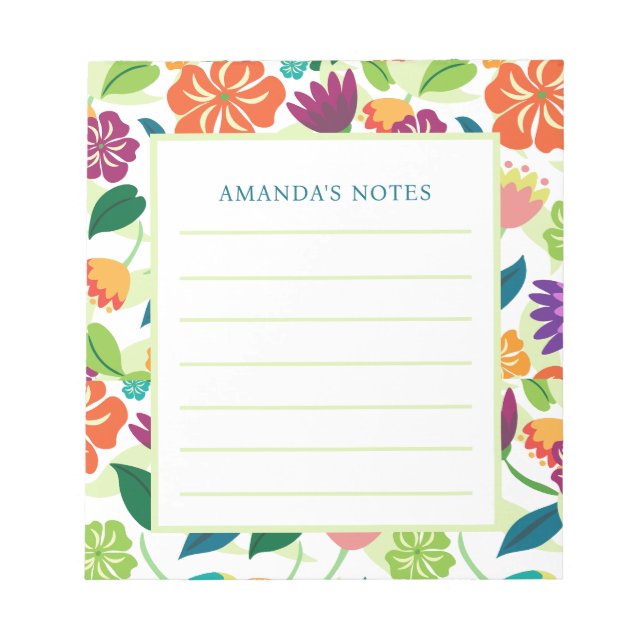 Floral Notepad (Front)