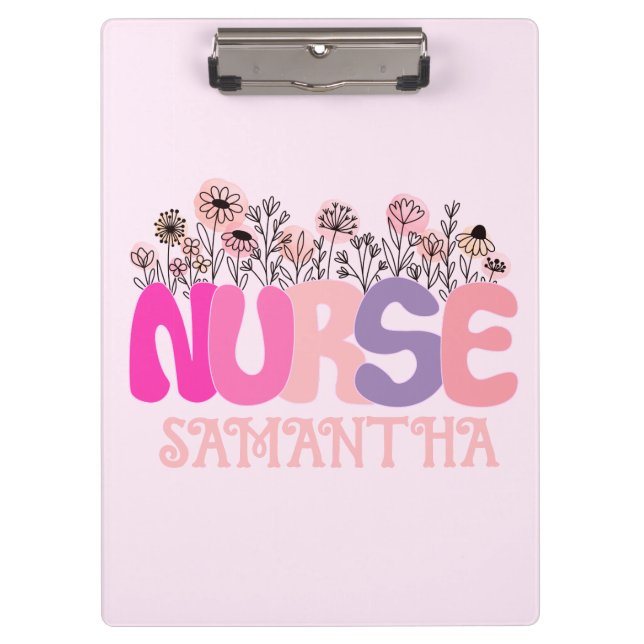 Floral Nurse Clipboard (Front)