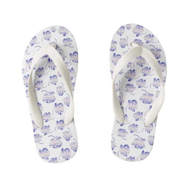 floral nursery pattern. kid's thongs (Footbed)