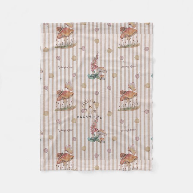 Floral nursery print baby blanket (Front)