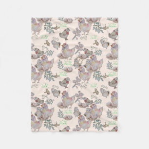 Floral Nursery print baby blanket