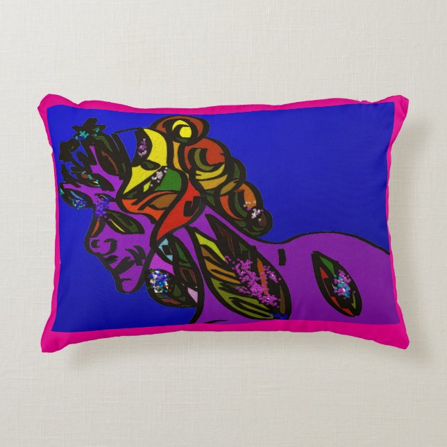 Floral Nymph Decorative Cushion (Front)