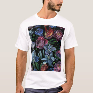 Floral Oil Pastel: Seamless Pattern T-Shirt