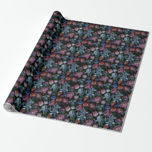 Floral Oil Pastel: Seamless Pattern Wrapping Paper