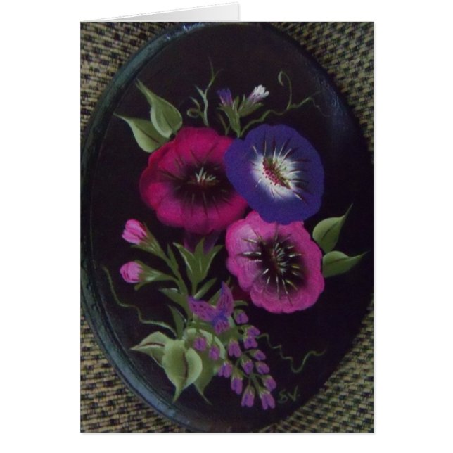 "Floral on Black " (Front)